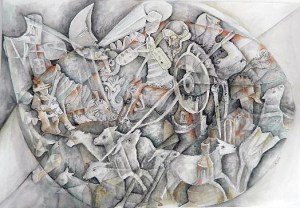 Sueños Cervantinos 6 mixta cartulina 54x37cm 2015 (2)