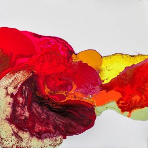 Bez tytulu, 2015, technika mieszana na plotnie, 110 x 110 cm