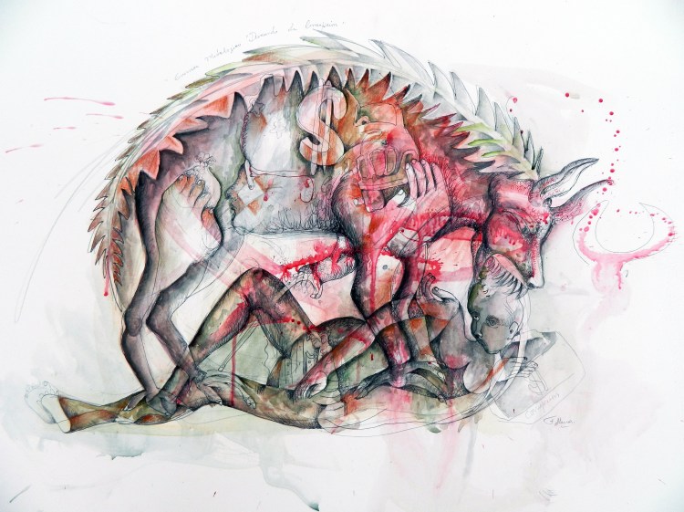 Guernica Mitológico Devorando La Corrupción (2)