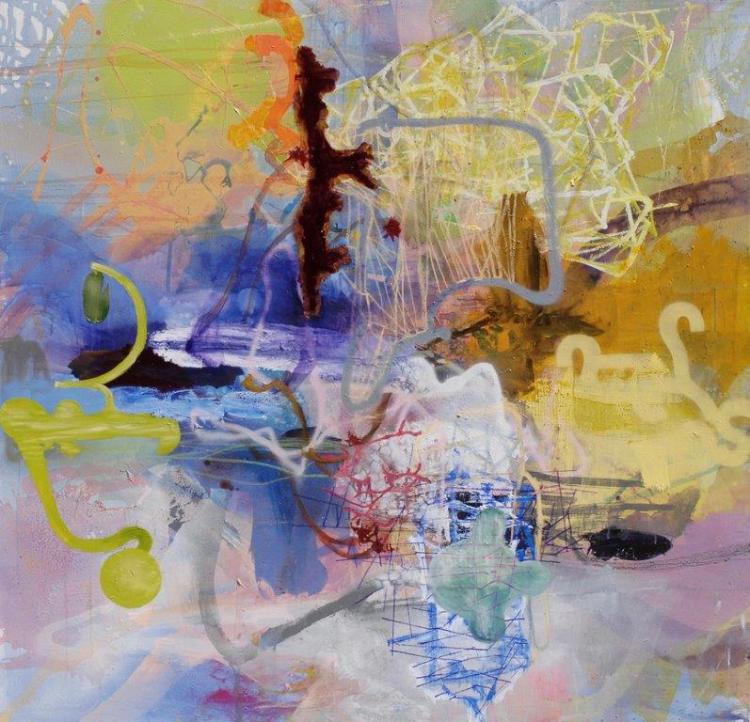 Willy+Heeks,+The+Finding,+2014+(72x77+inches)+Oil+and+acrylic+on+canvas+(6)