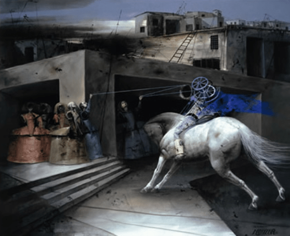 DavidManzurPintorColombianoFantasmasMenimasMixtaSobreLienzo130x160Año2006