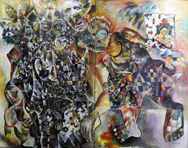 Gernica 6 La Bestia Indomable mixta lienzo 146 x116cm 2017 (2)