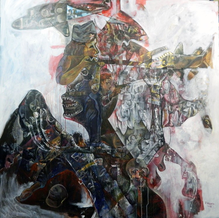 La Sanación 200x200 cm mixta lienzo 2018 (2)