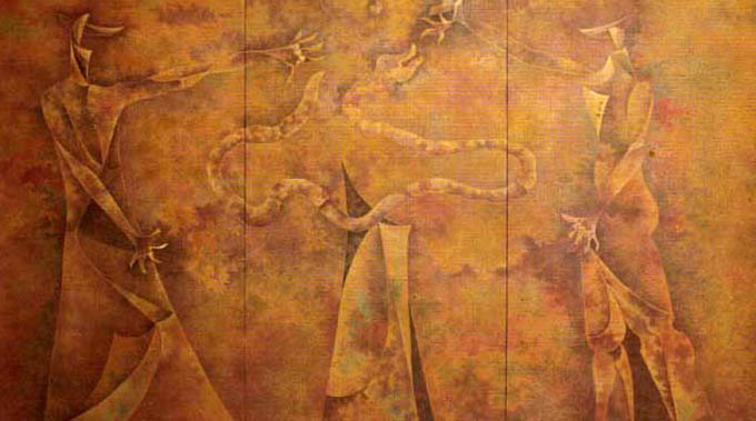 orlando-sobalvarro-adan-y-eva-en-el-paraiso-triptico-pintores-latinoamericanos-juan-carlos-boveri