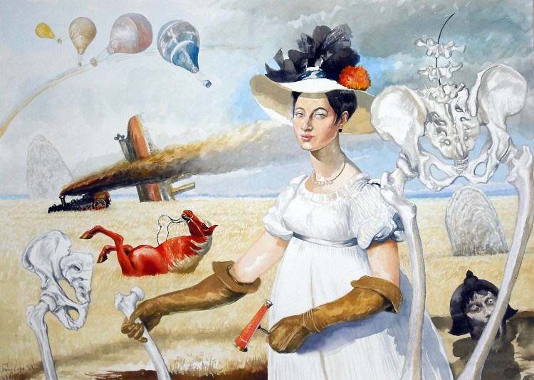 Un Paseo por el Jardin de nuestra Historia_ Acuarela-papel 65x91,5cm 2018 (2)