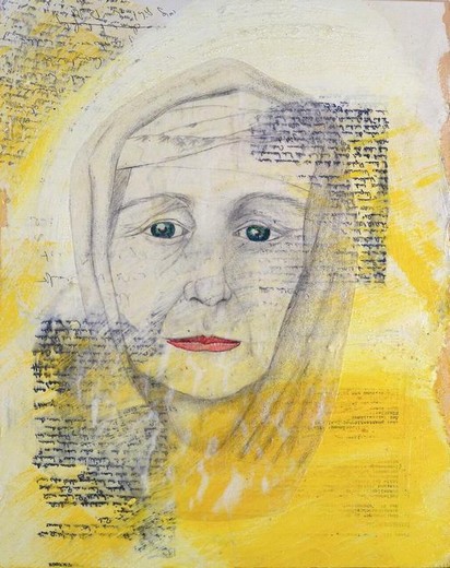 Für Alma,, Mischtechnik auf Holz, 50 x 40 cm, im Besitz der Stiftung, Braunschweigischer Kulturbesitz